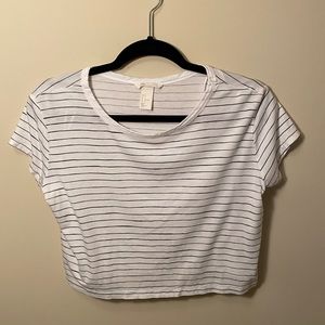 Striped crop T-shirt